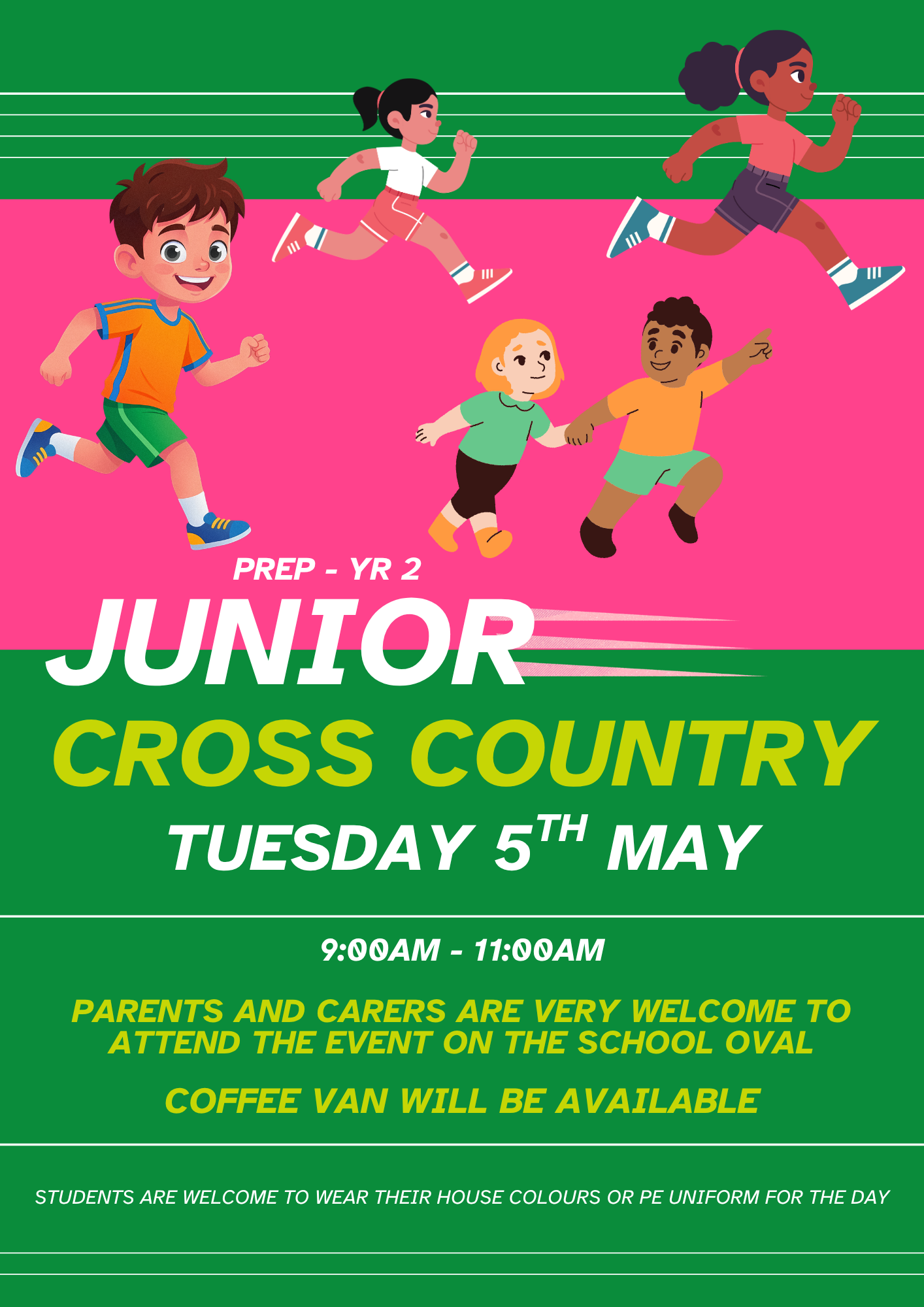 Pink and Green Dynamic Fun Run Flyer (A4) (4).png